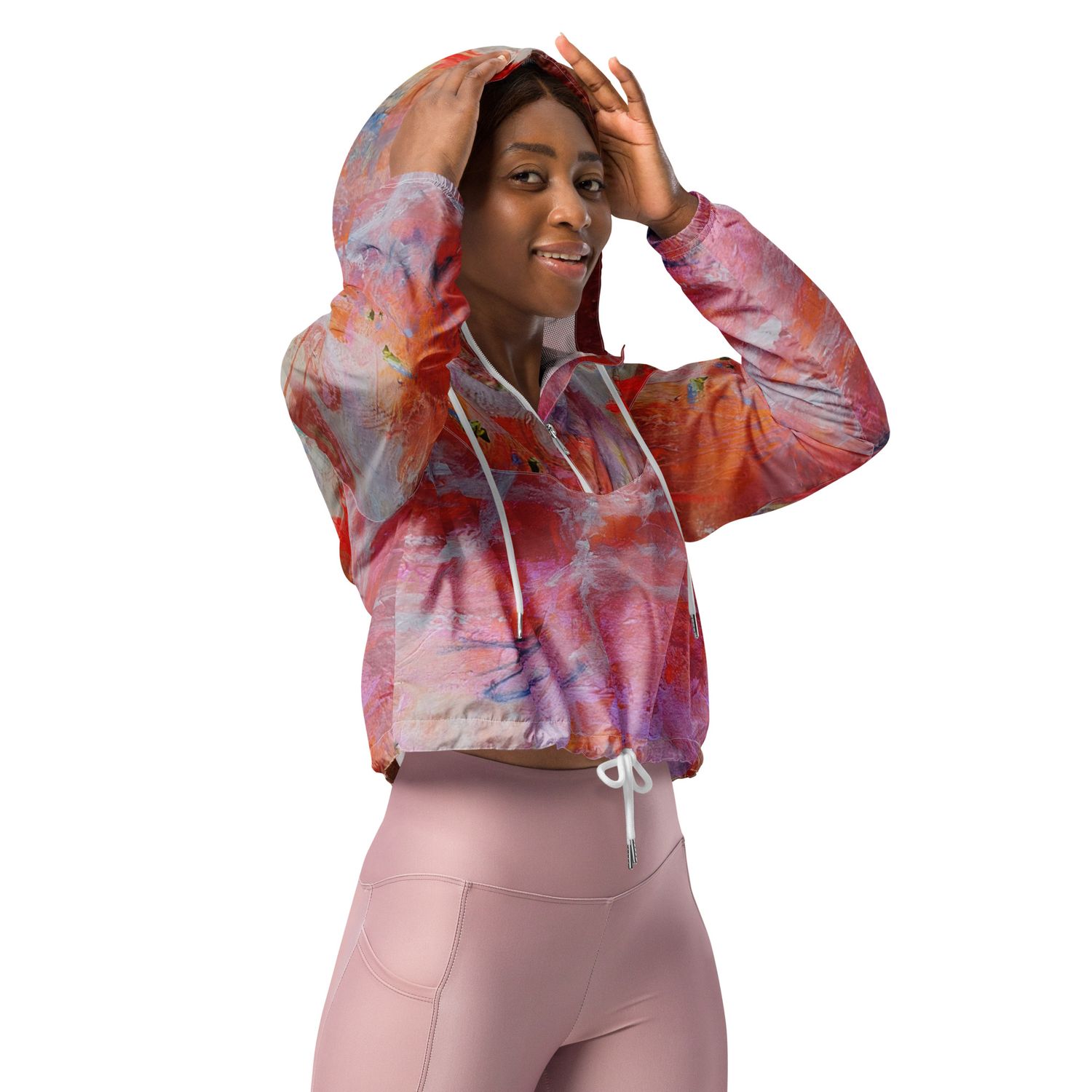 Rompevientos &quot;BLOOM&quot; moderno de tipo &quot;cropped&quot;/corto de marca MAGABUNDA Women’s cropped windbreaker