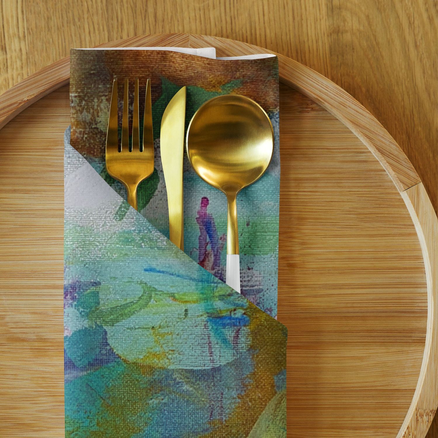 6 SERVILLETAS DE TELA - ARTE EN TU MESA OBRA &quot;LORETO&quot; DE 40X40 CMS