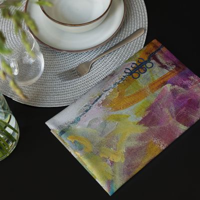 6 SERVILLETAS DE TELA - ARTE EN TU MESA OBRA "LORETO" DE 40X40 CMS
