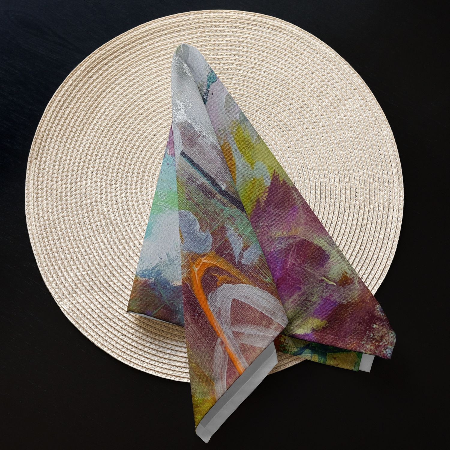 6 SERVILLETAS DE TELA - ARTE EN TU MESA OBRA &quot;LORETO&quot; DE 40X40 CMS