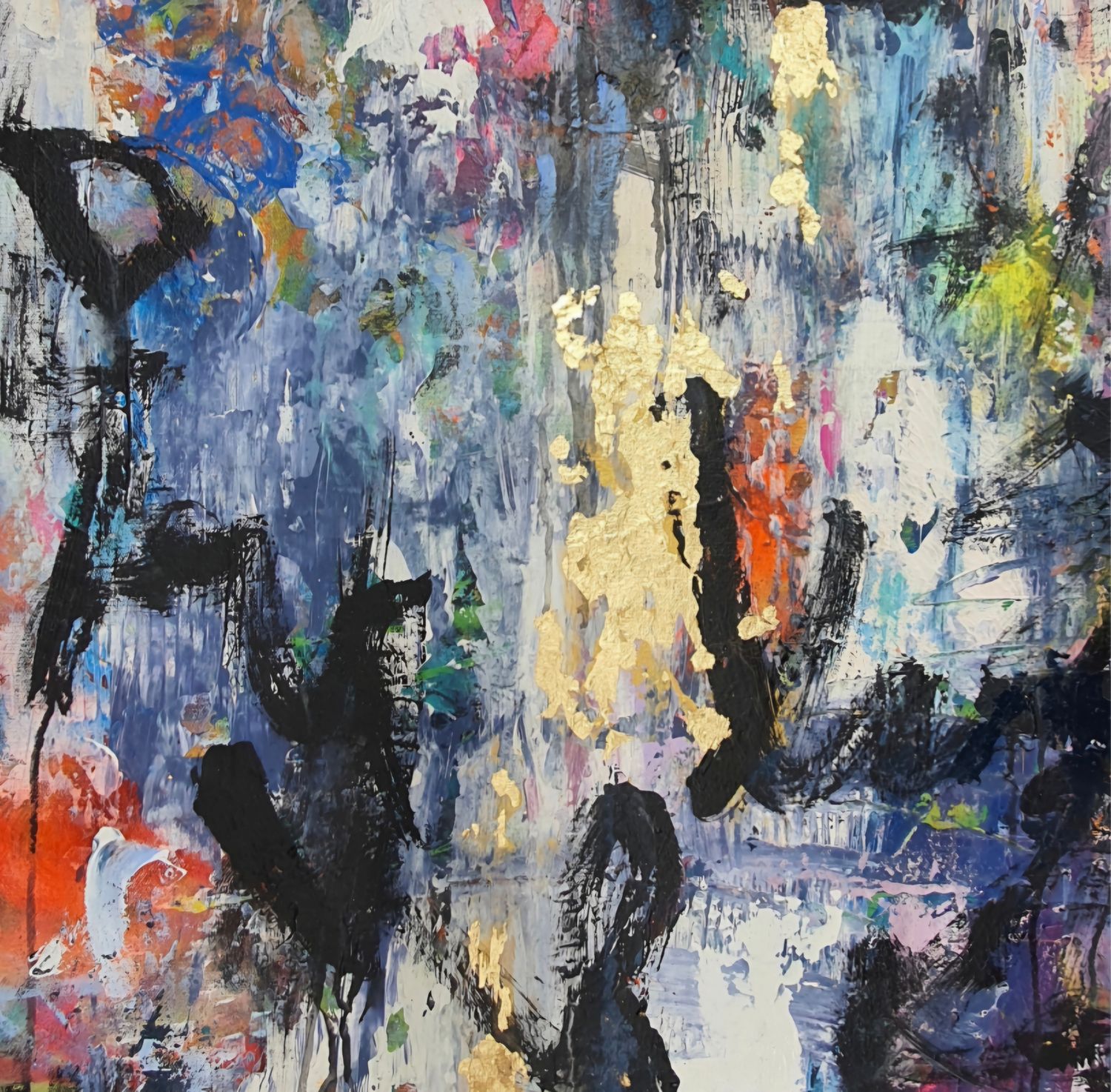 6 SERVILLETAS DE TELA - ARTE EN TU MESA OBRA &quot;ECATATIC DANCERS&quot; DE 40X40 CMS