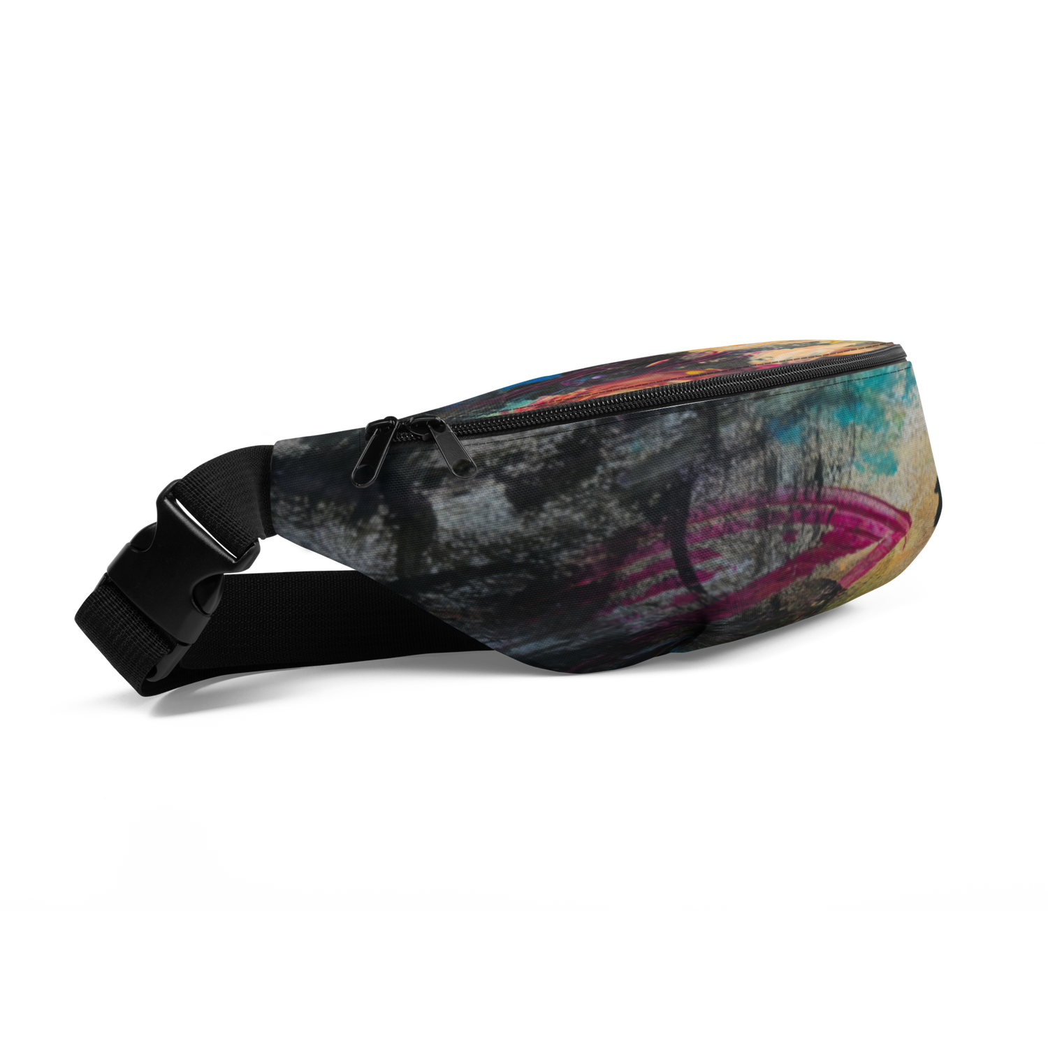 Bolsa riñonera-Fanny Pack all over colorida - Inspiración MAGABUNDA obra 1212 - Winter Garden