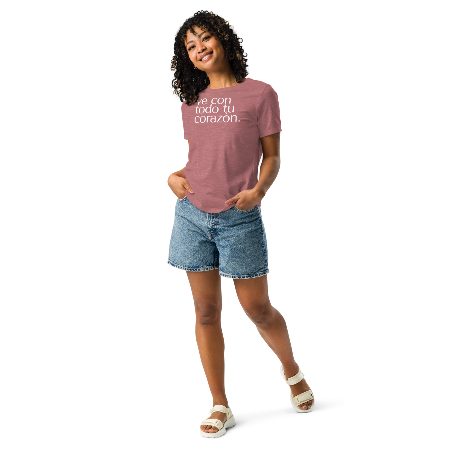 &quot;VE CON TODO TU CORAZON&quot; Camiseta con inspiración MAGABUNDA - Corte de mujer, cuello redondo VARIOS COLORES -Women&#39;s Relaxed T-Shirt 