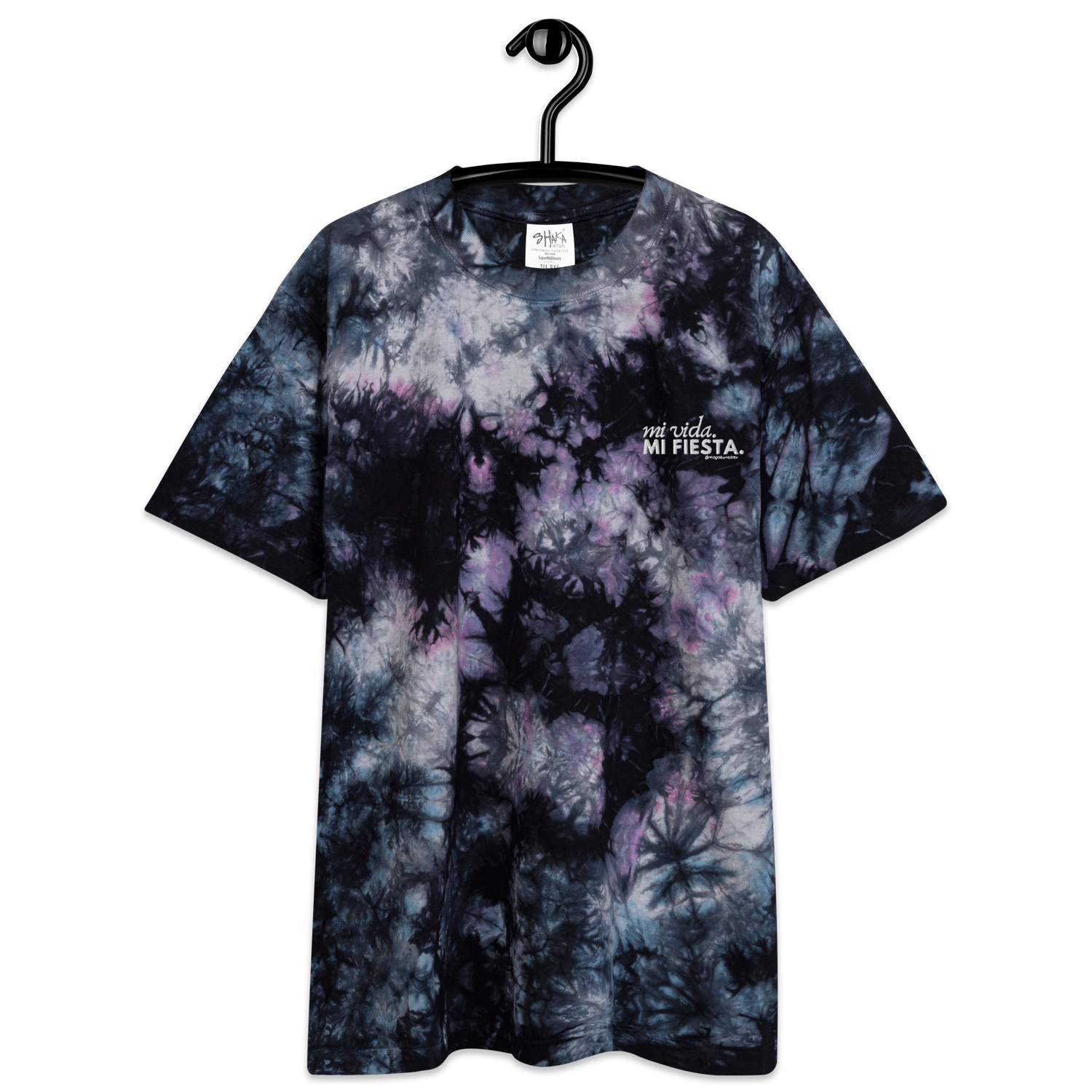 MI VIDA MI FIESTA en camiseta  tie-dye de tipo oversize - Oversized tie-dye t-shirt copia
