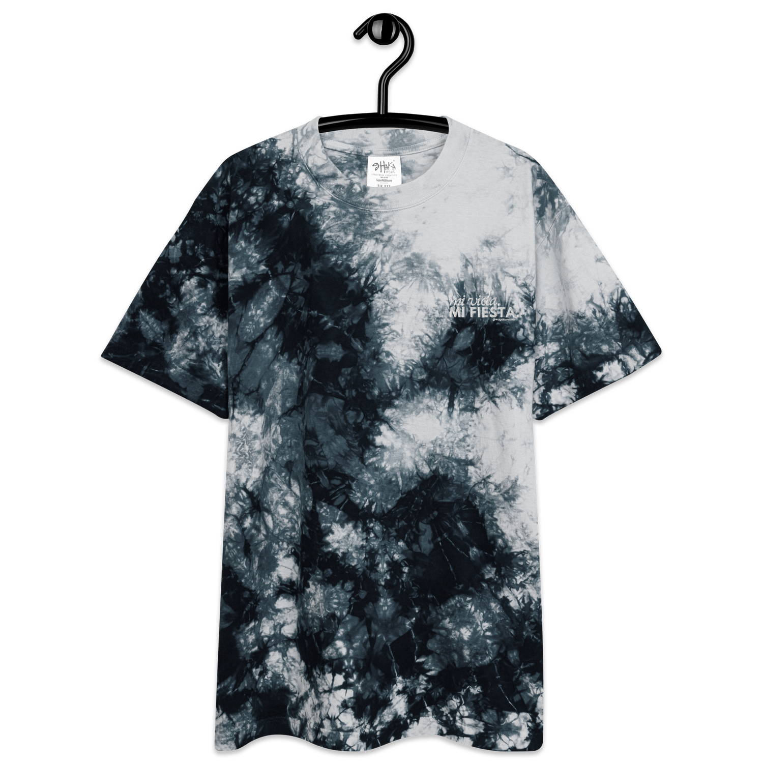 MI VIDA MI FIESTA en camiseta  tie-dye de tipo oversize - Oversized tie-dye t-shirt copia
