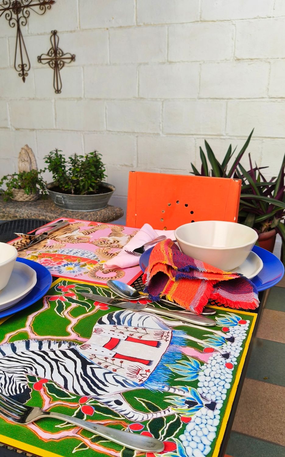 &quot;FOLIE: Exotic animals having fun&quot; 6 INDIVIDUALES RÍGIDOS/BAJO PLATOS MDF DOBLE VISTA - &quot;MAGABUNDA&quot; HOME STYLING