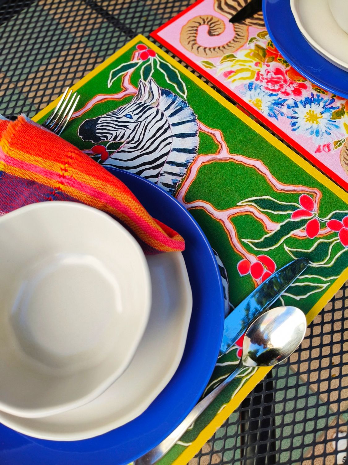 &quot;FOLIE: Exotic animals having fun&quot; 6 INDIVIDUALES RÍGIDOS/BAJO PLATOS MDF DOBLE VISTA - &quot;MAGABUNDA&quot; HOME STYLING