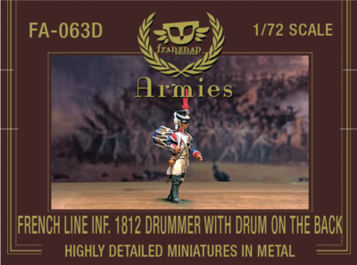 FA-063D French Line Infantry 1812 Drummer with drum on the back