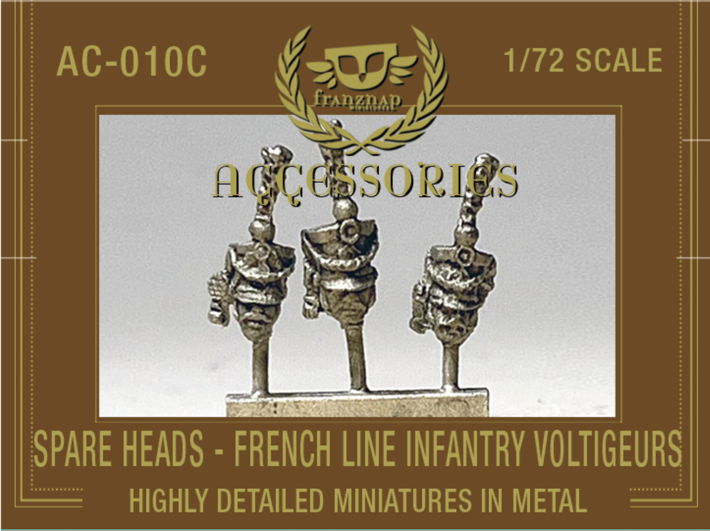 AC-010C SPARE HEADS France Line infantry Voltigeurs
