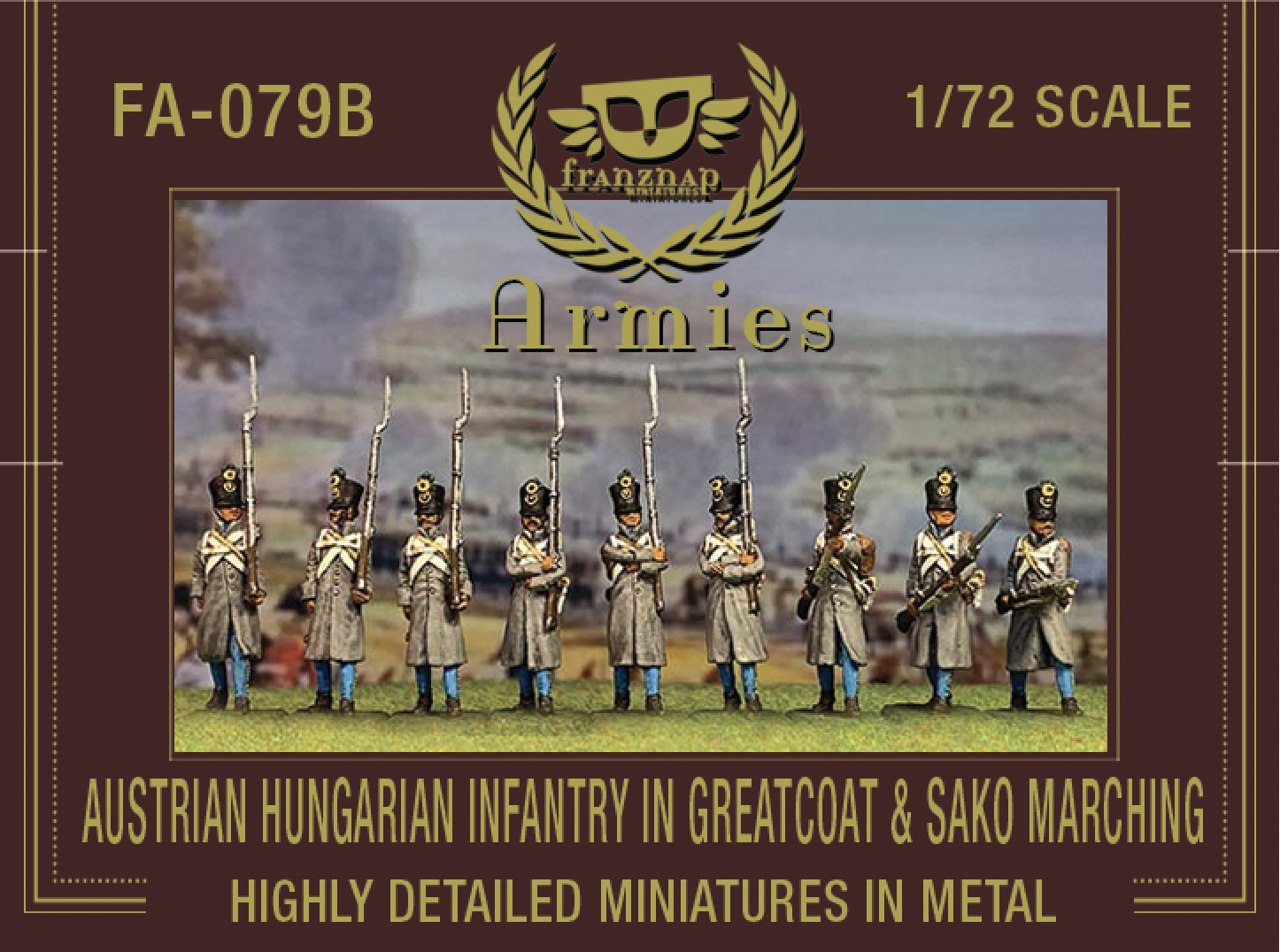 FA-079B Austrian Hungarian Infantry in Greatcoat &amp; Sako Marching