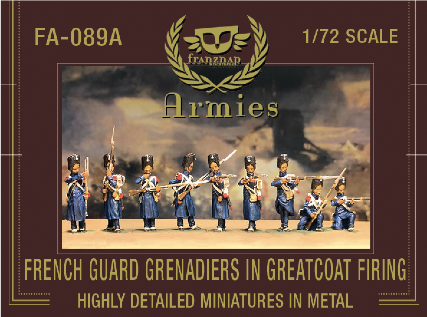 FA-089A French Guard Grenadiers in Greatcoat Firing