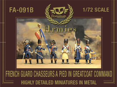 FA-091B French Guard Chasseurs a pied in greatcoat Command