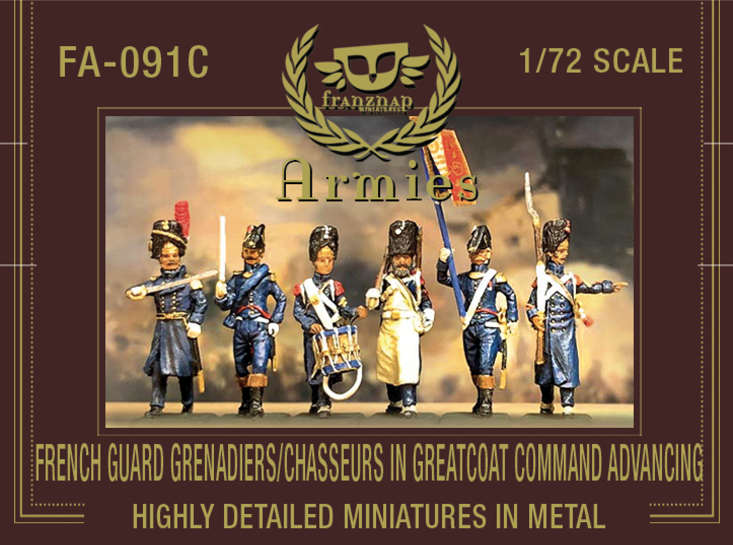 FA-091C French Guard Grenadiers/Chasseurs in greatcoat Command Advancing