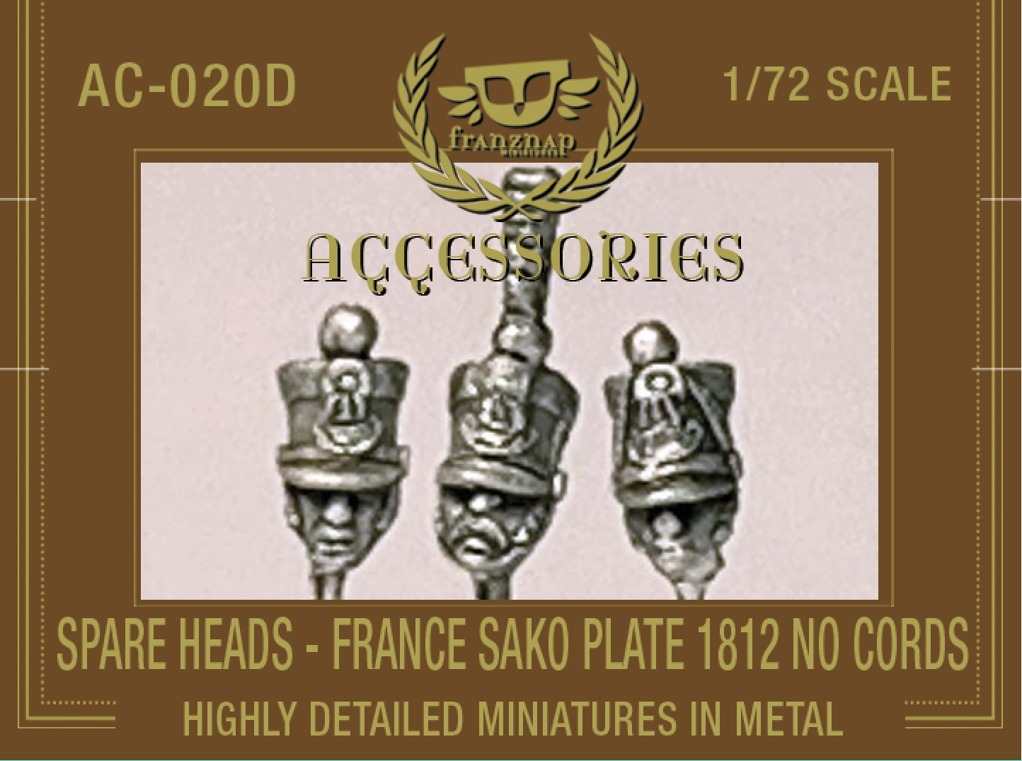 AC-020D SPARE HEADS France Sakos plate 1812 no cords
