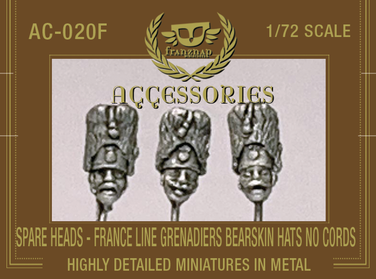 AC-020F SPARE HEADS France Line Grenadiers Bearskin Hats no cords