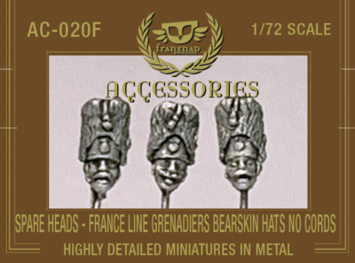 AC-020F SPARE HEADS France Line Grenadiers Bearskin Hats no cords