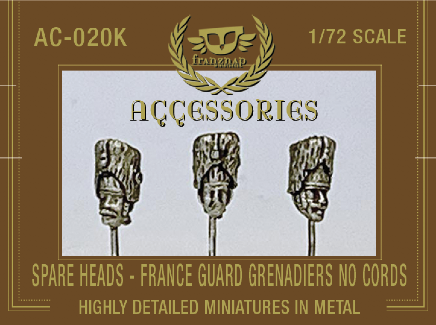 AC-020K SPARE HEADS France Guard Grenadiers Bearskins no Cords