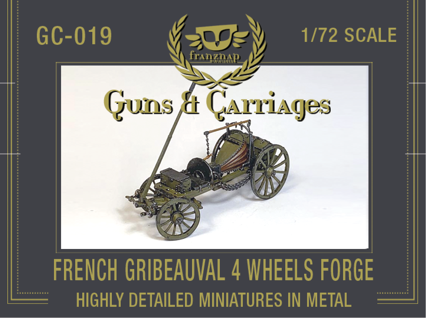GC-019 French Gribeauval 4 Wheels Forge de Campagne