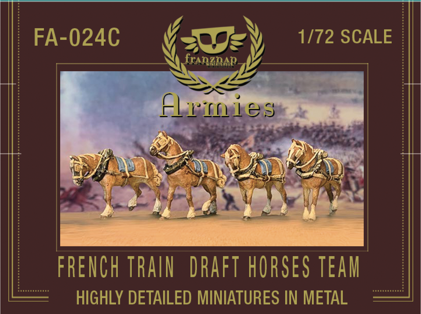 FA-024C French Train Draft Horses Team