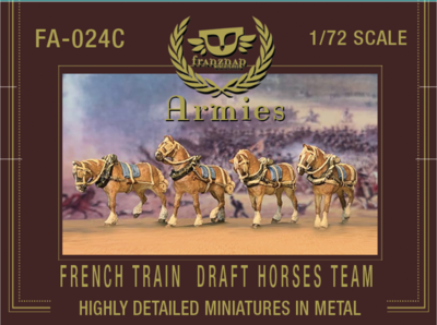 FA-024C French Train Draft Horses Team