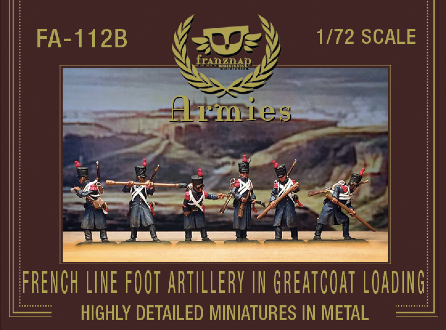 FA-112B French Line Foot Artillery in Greatcoat Loading