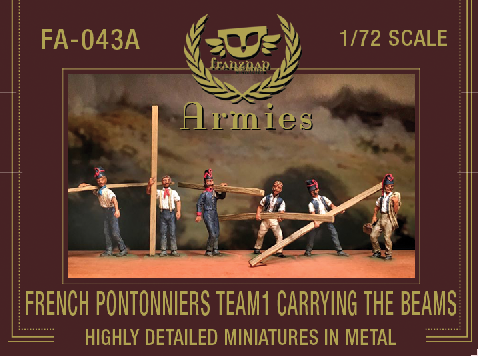 FA-043A French Pontonniers Team 1 : Carrying the beams