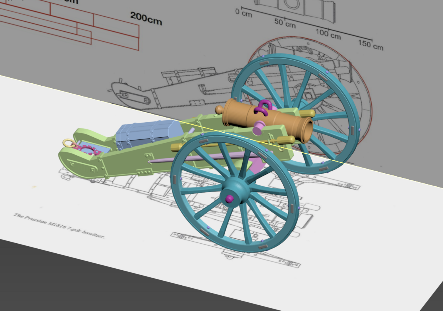 GC-036 Prussian M1809 7pdr Howitzer &amp; Limber