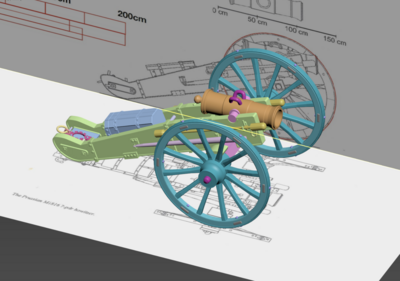 GC-036 Prussian M1809 7pdr Howitzer &amp; Limber