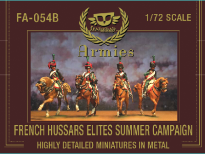FA-054B French Hussars Elites on march Summer Campaign Dress
