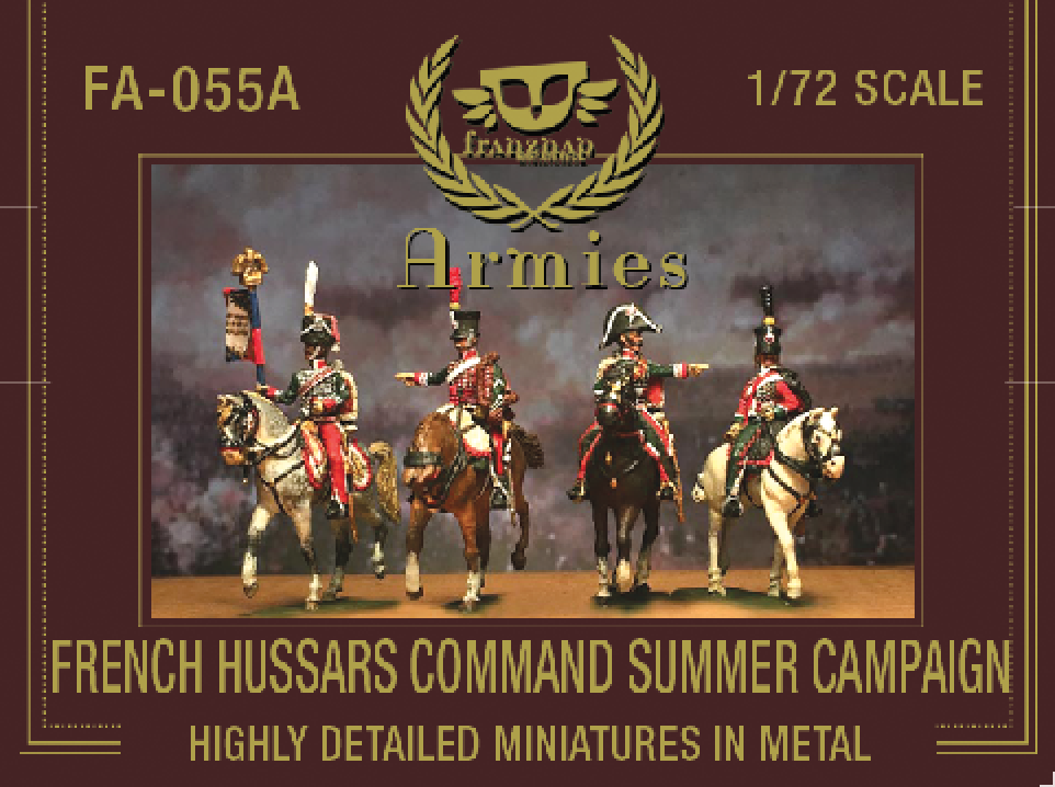 FA-055A French Hussars Command on march Summer Campaign Dress