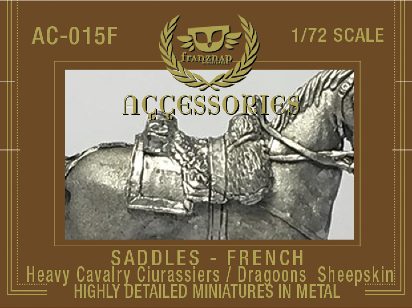 AC-015F Saddles French Heavy Cavalry Cuirassiers/Dragoons Sheepskin