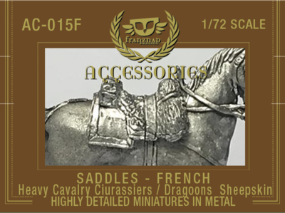 AC-015F Saddles French Heavy Cavalry Cuirassiers/Dragoons Sheepskin