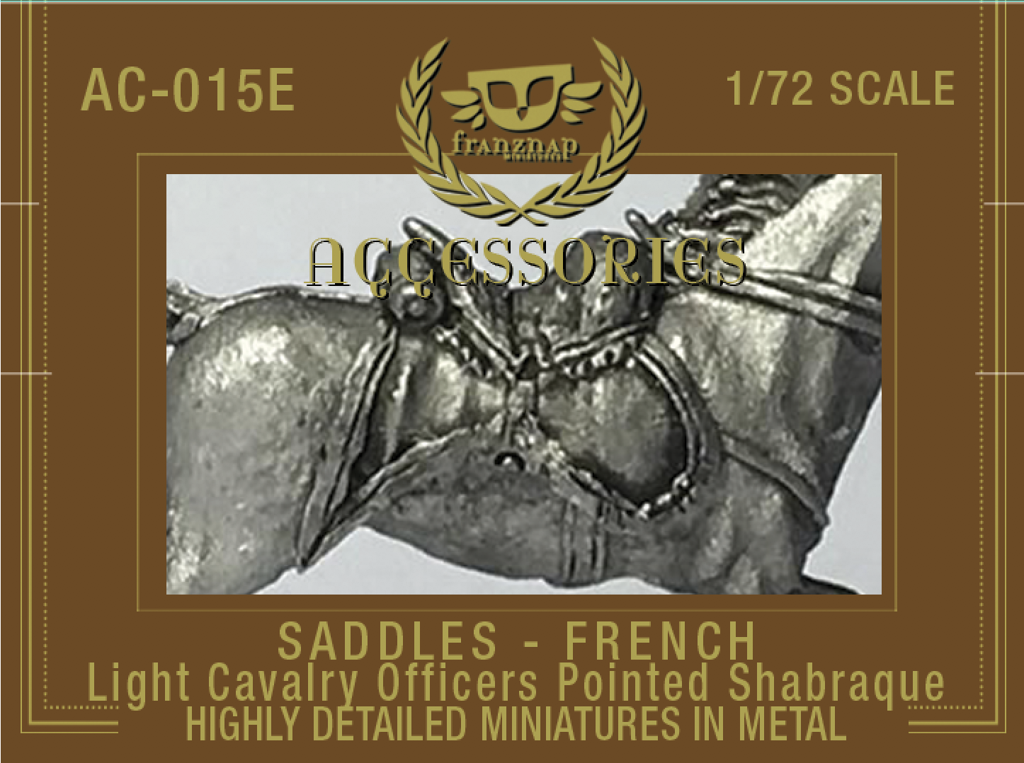 AC-015E Saddles French Light Cavalry Officers Pointed Shabraque