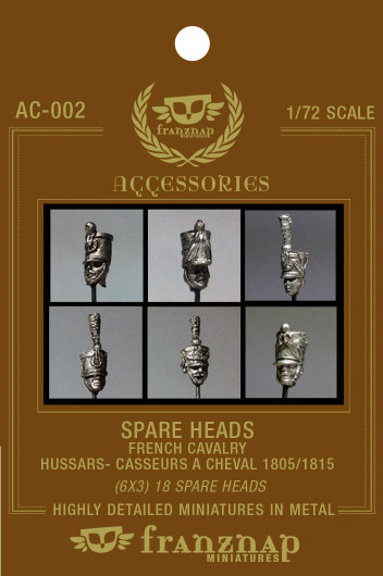 AC-002 SPARE HEADS French Cavalry: Hussars / Casseurs a Cheval 1805 1815
