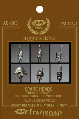 AC-003 SPARE HEADS  French Cavalry : Hussars Chasseurs prior 1805