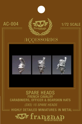 AC-004 SPARE HEADS French Cavalry :Carabiniers Officer &amp; Beraskin hat