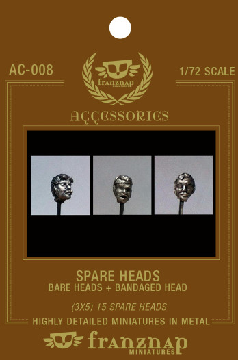 AC-008 SPARE HEADS Bare Heads - Bandaged Head