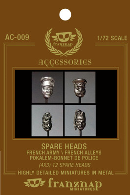 AC-009 SPARE HEADS French Army / French Allies:  Pokalem &amp; Bonnet de Police
