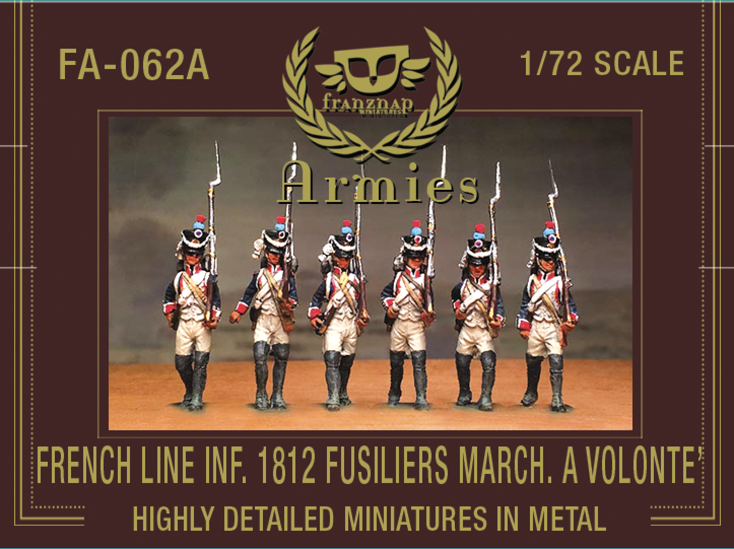 FA-062A French Line Infantry 1812 Fusiliers Marching a Volonte&#39;
