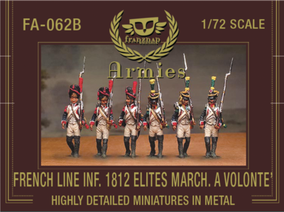 FA-062B French Line Infantry 1812 Elites Marching a Volonte&#39;