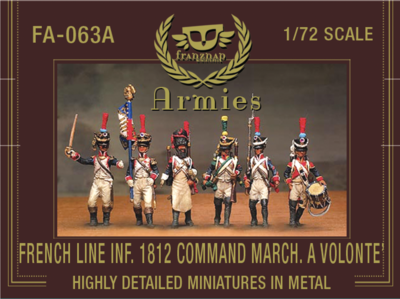 FA-063A French Line Infantry 1812 Command Marching a Volonte&#39;