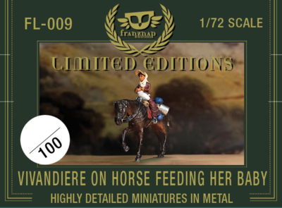 FL-009 Vivandiere on horse feeding her baby