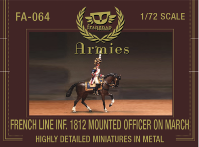 FA-064A French Line Infantry 1812 Mounted Officer on March