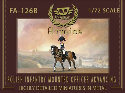 FA-126B Polish Infantry Mounted Officer Advancing