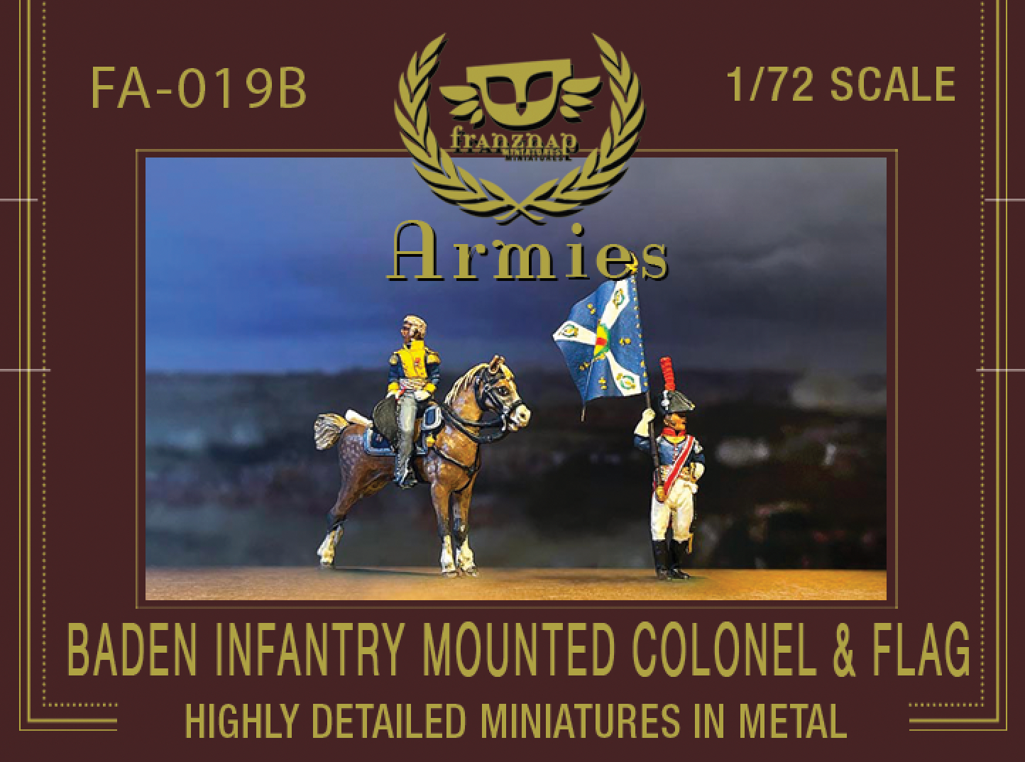 FA-019B Baden Infantry Mounted Colonel &amp; Flag