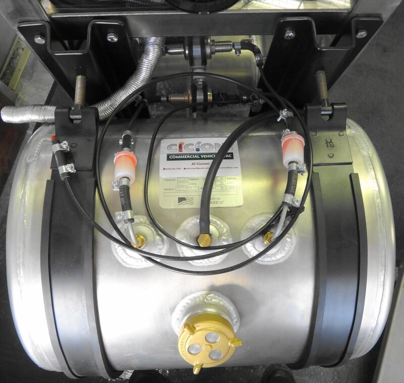 ​Aluminum DOT 15 gallon fuel operated heater cylindrical tank
