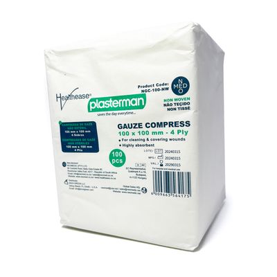 Gauze Swabs 4-Ply (Non-Sterile) – Pack of 100