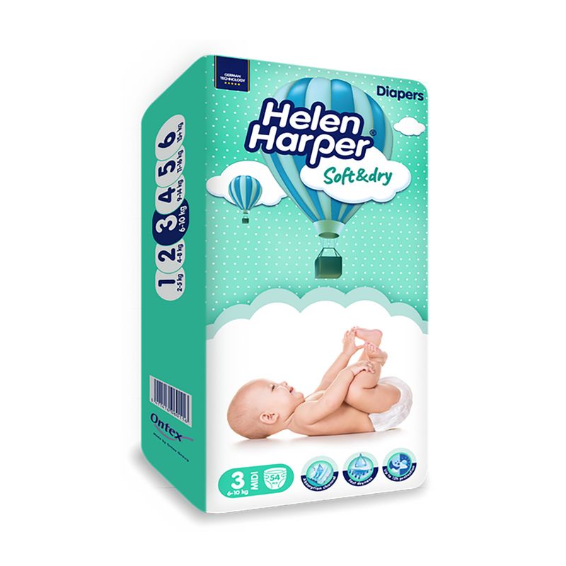 Baby Nappies - Helen Harper, Slips: Size 3 / Midi 54&#39;s (Slips)