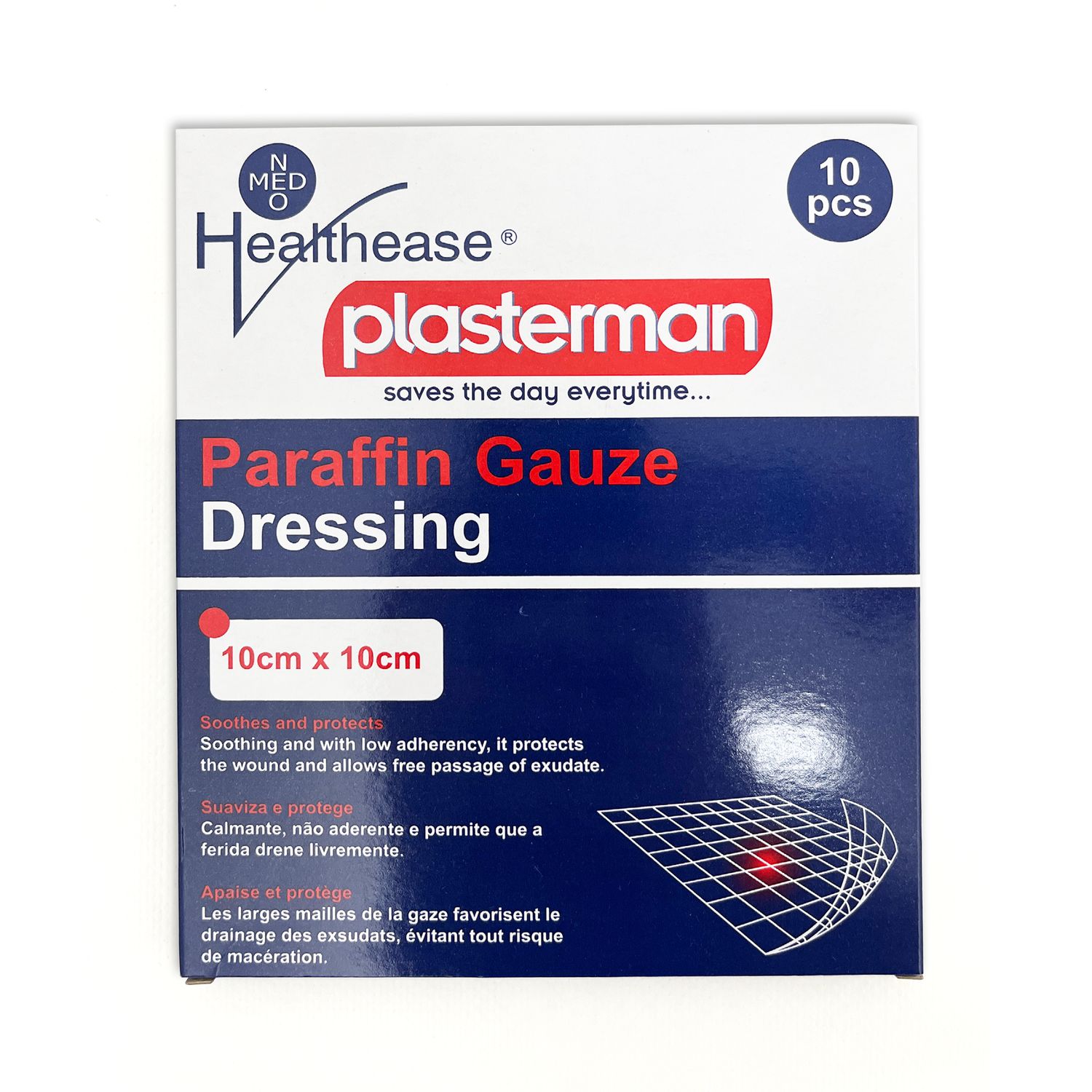 Paraffin Gauze 10cm X 10cm • 10s