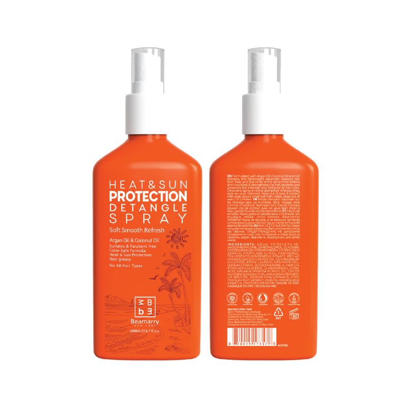 BEAMARRY Heat &amp; Sun Protection Detangling Spray 200ml